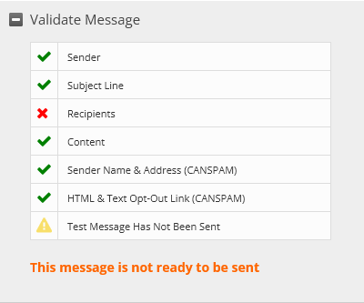 act-on message validation