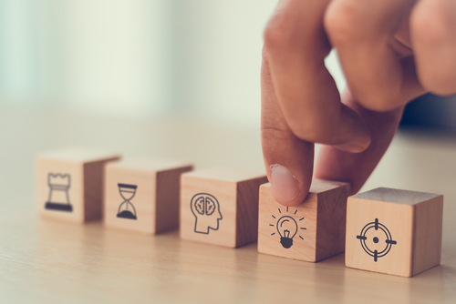 Strategy Blocks blocks reflecting a content marketing strategy
